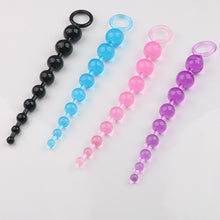 Load image into Gallery viewer, Jelly Anal Beads Orgasm Vagina Plug Play Pull Ring Ball Anal Stimulator Butt Beads
