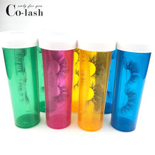 Load image into Gallery viewer, Colash Pill Eyelash Packaging Box Custom Logo Fake 3d Mink eyelashes Boxes Faux Cils lash stripe Empty Case
